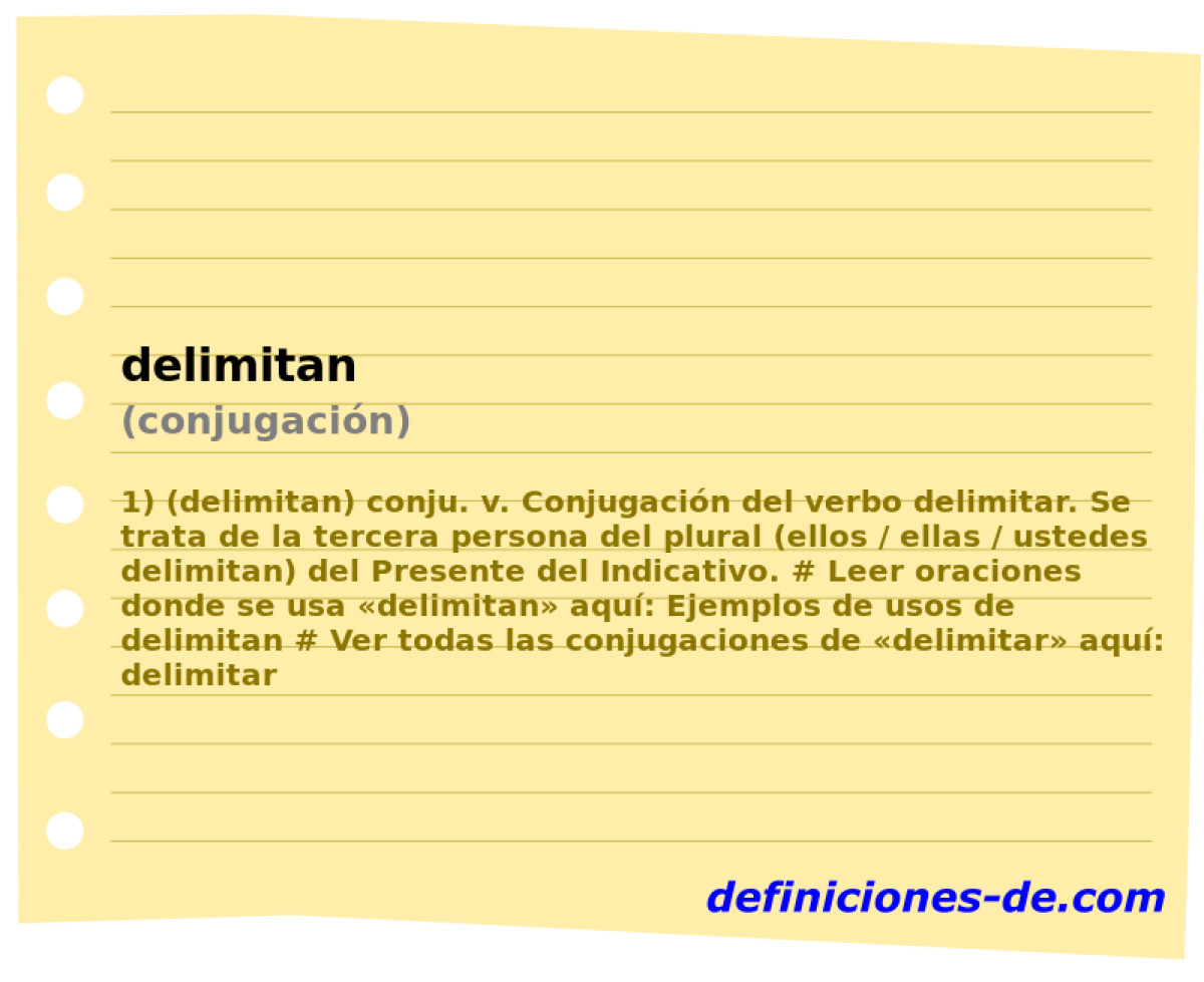 delimitan (conjugacin)