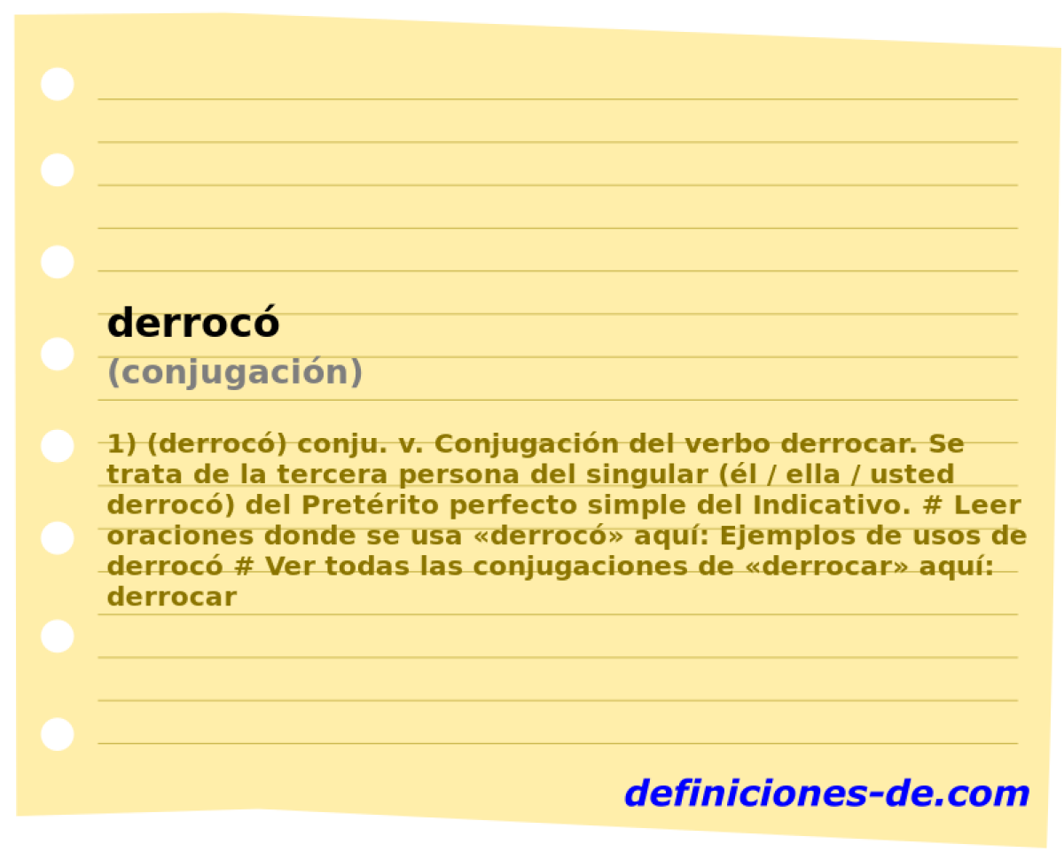 derroc (conjugacin)