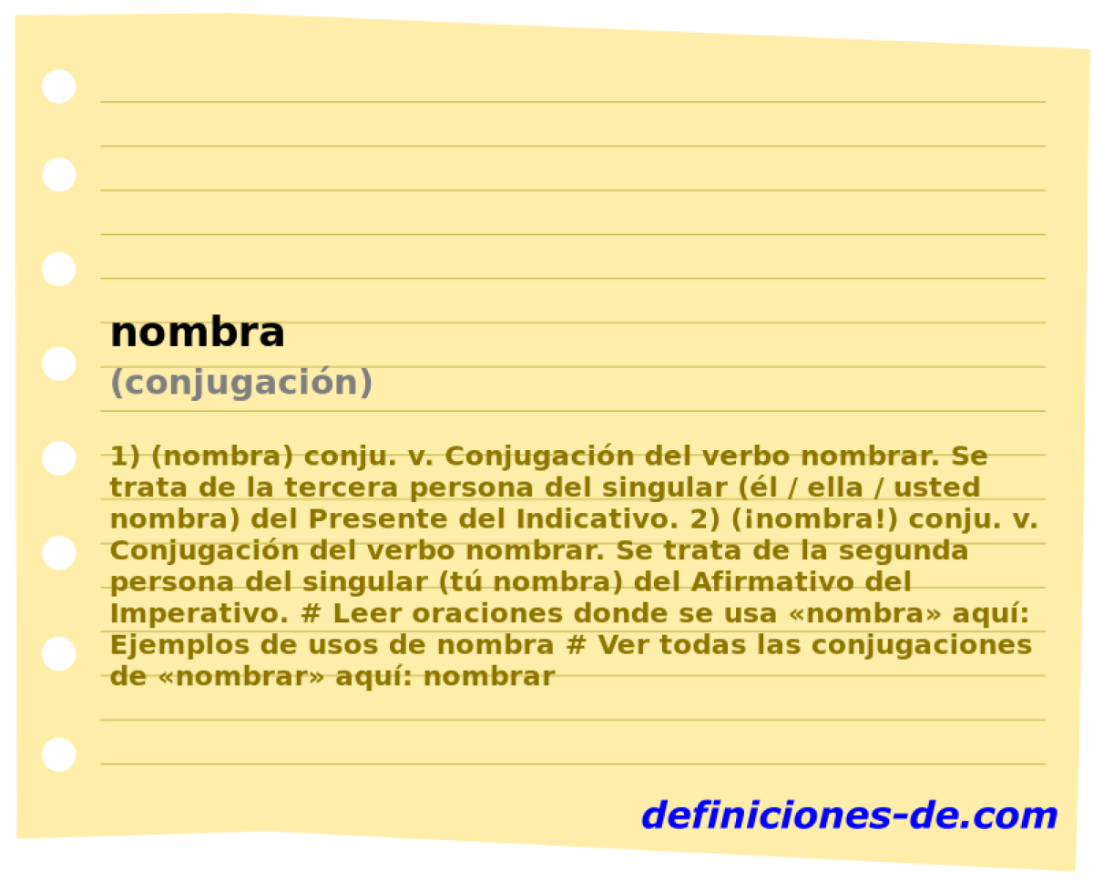 nombra (conjugacin)