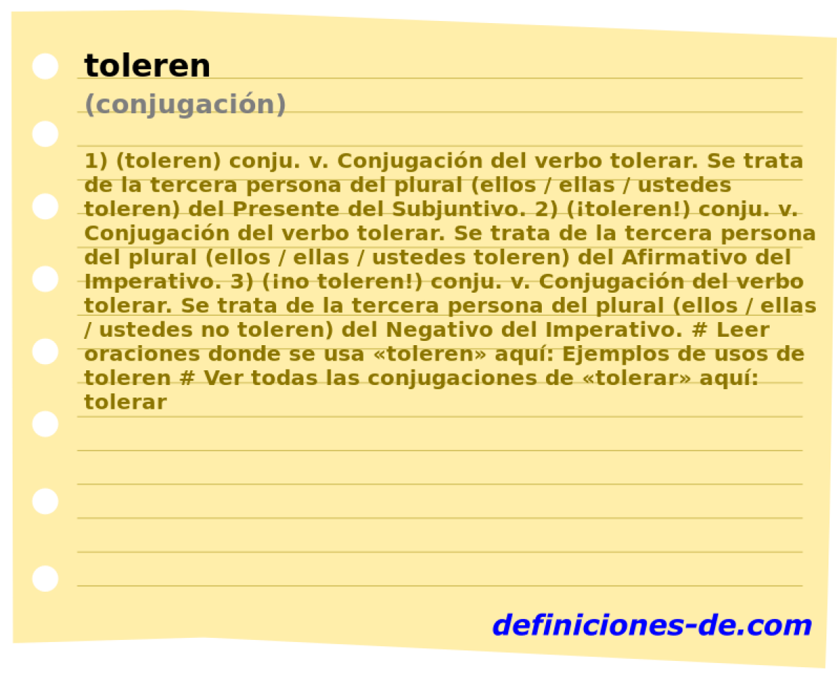 toleren (conjugacin)
