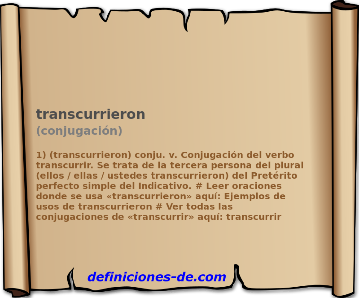 transcurrieron (conjugacin)