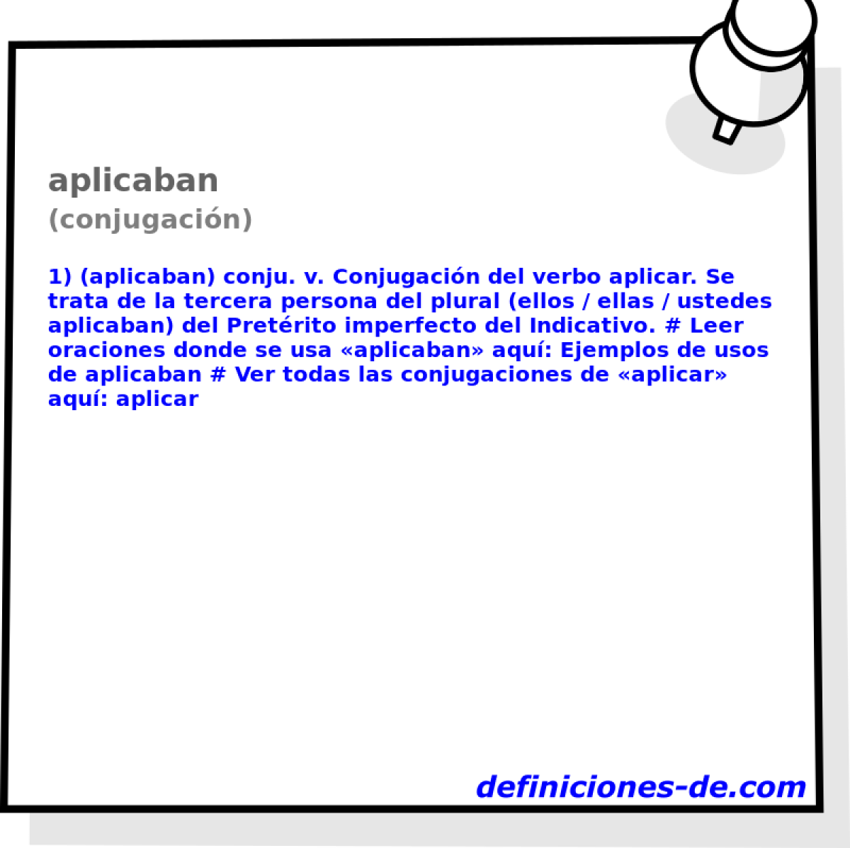 aplicaban (conjugacin)