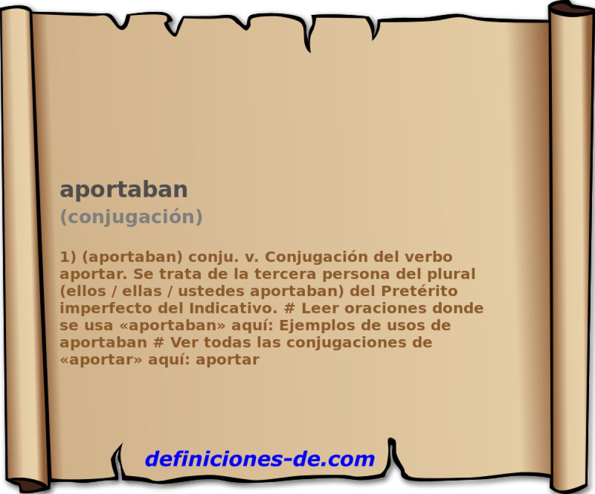 aportaban (conjugacin)
