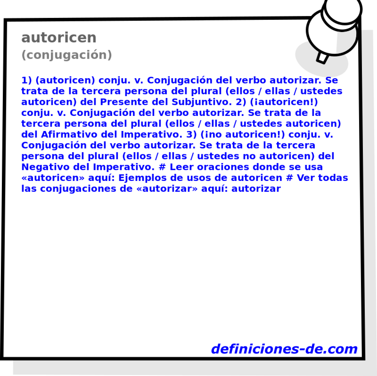 autoricen (conjugacin)