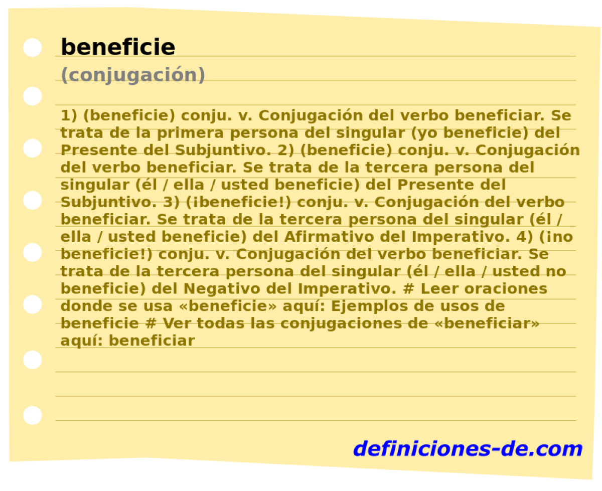 beneficie (conjugacin)
