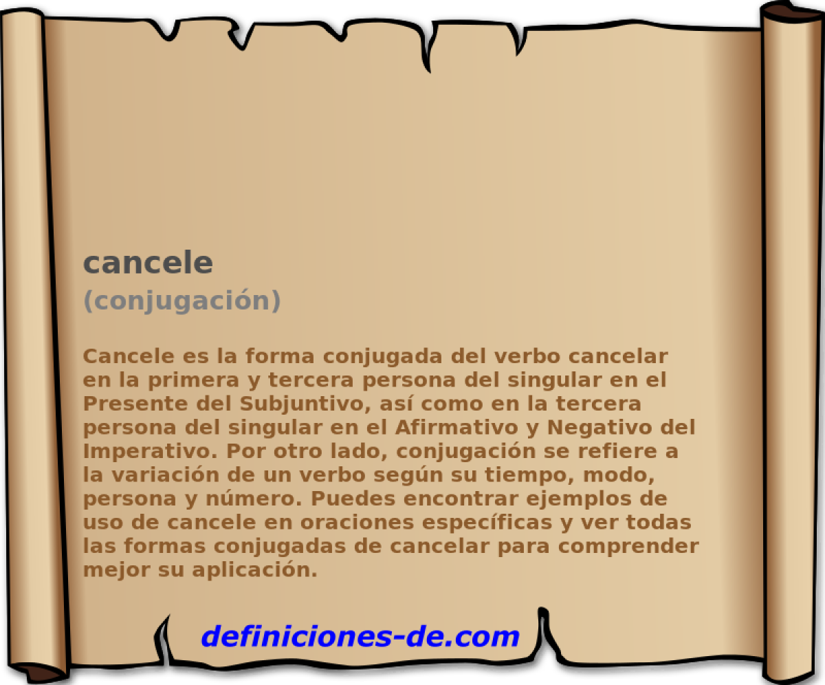 cancele (conjugacin)
