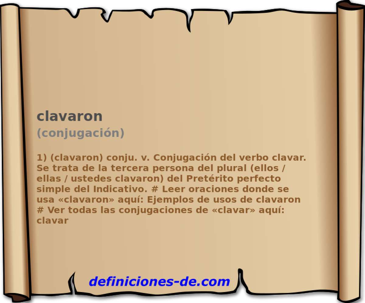 clavaron (conjugacin)