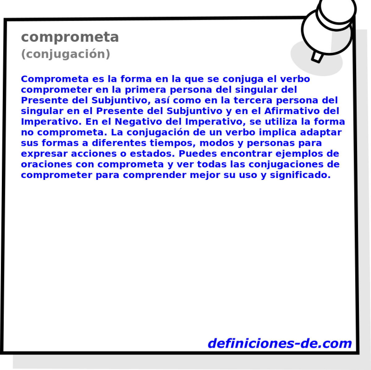 comprometa (conjugacin)