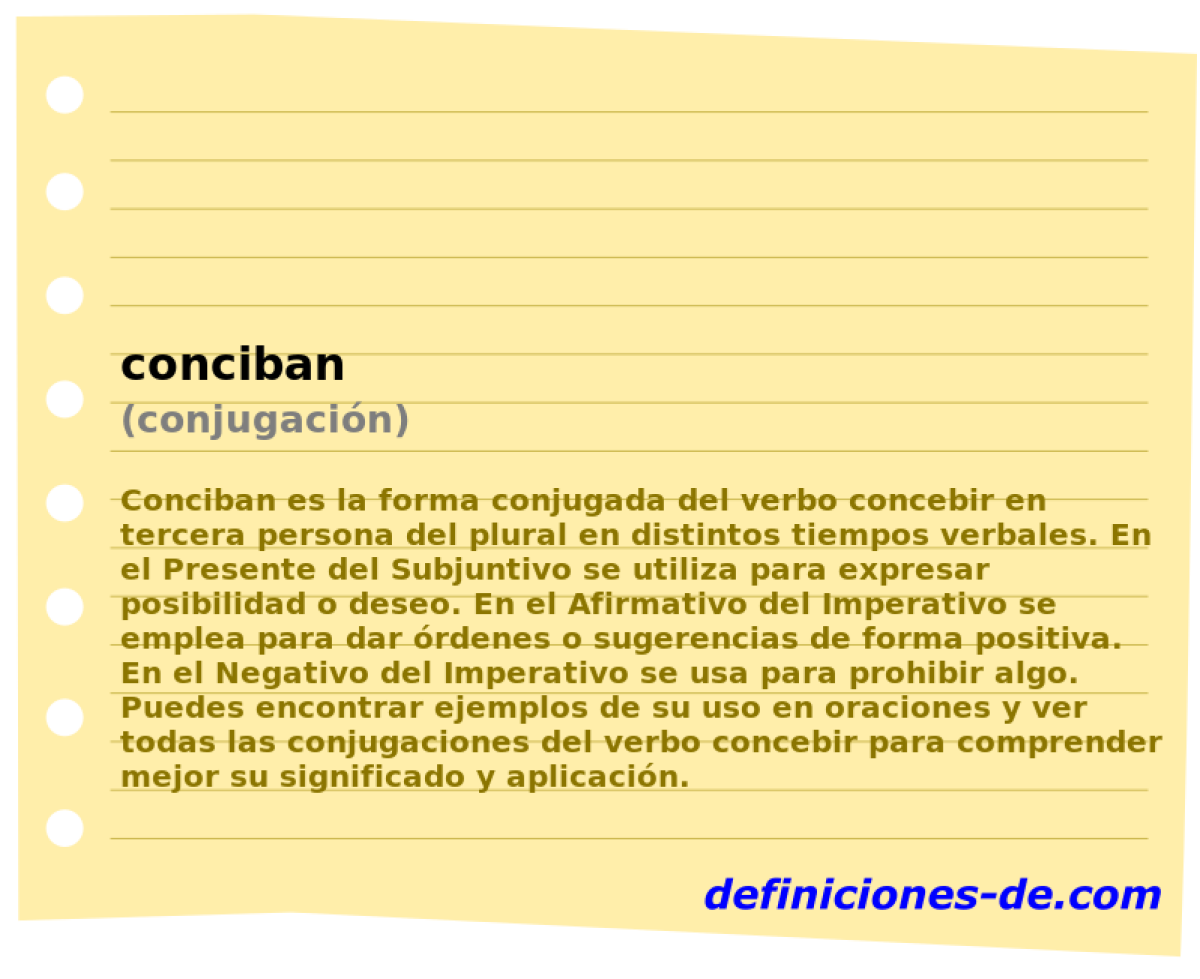 conciban (conjugacin)