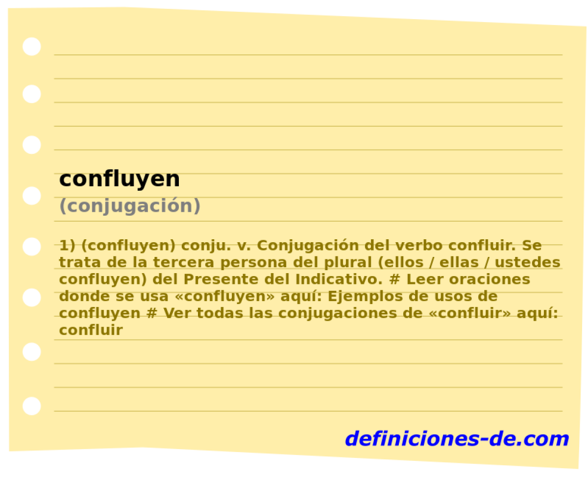confluyen (conjugacin)