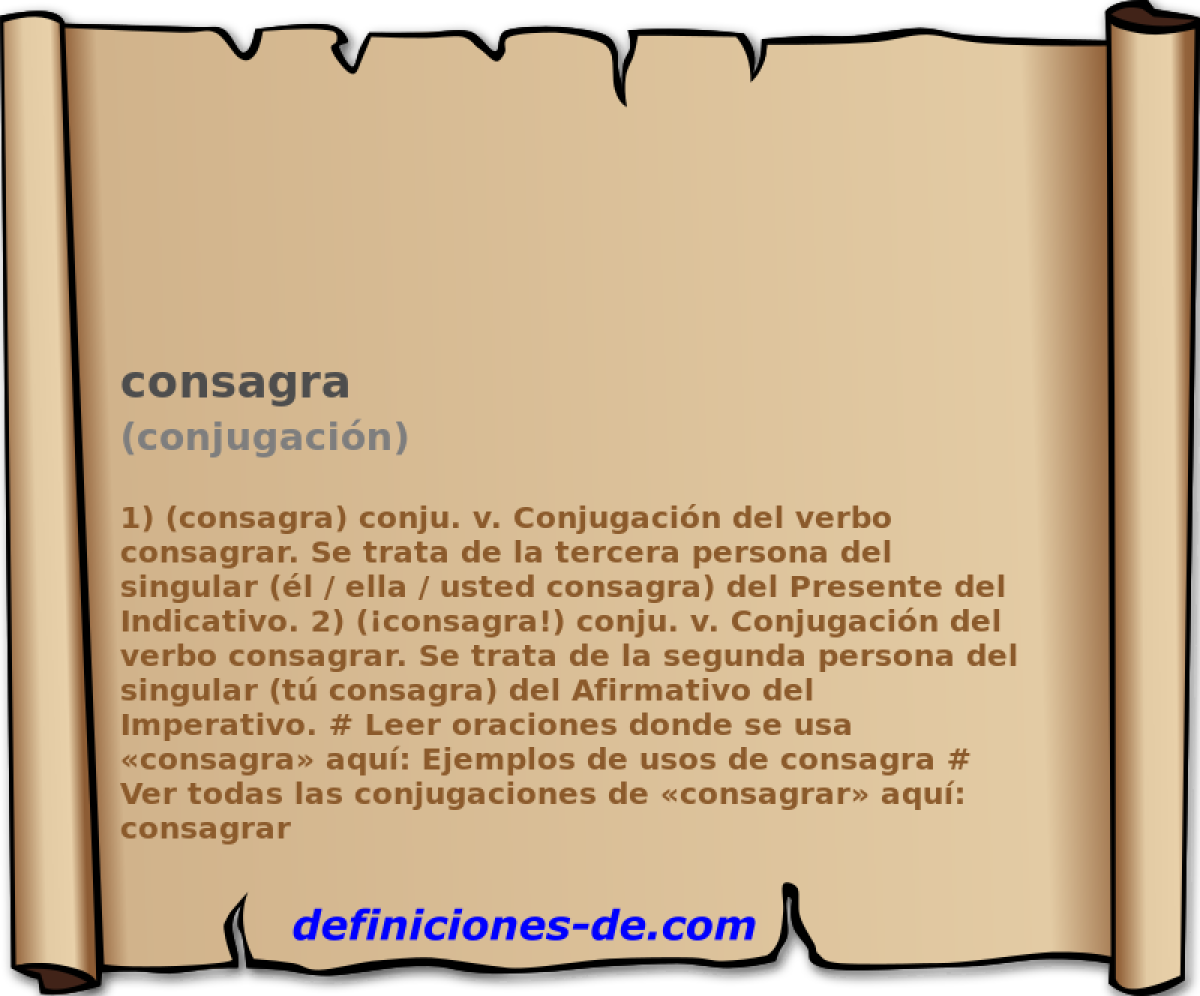 consagra (conjugacin)