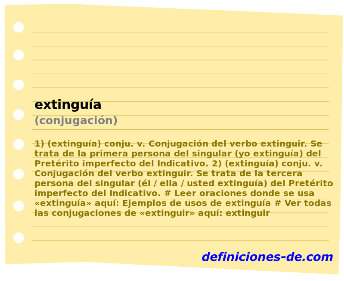 extingua (conjugacin)