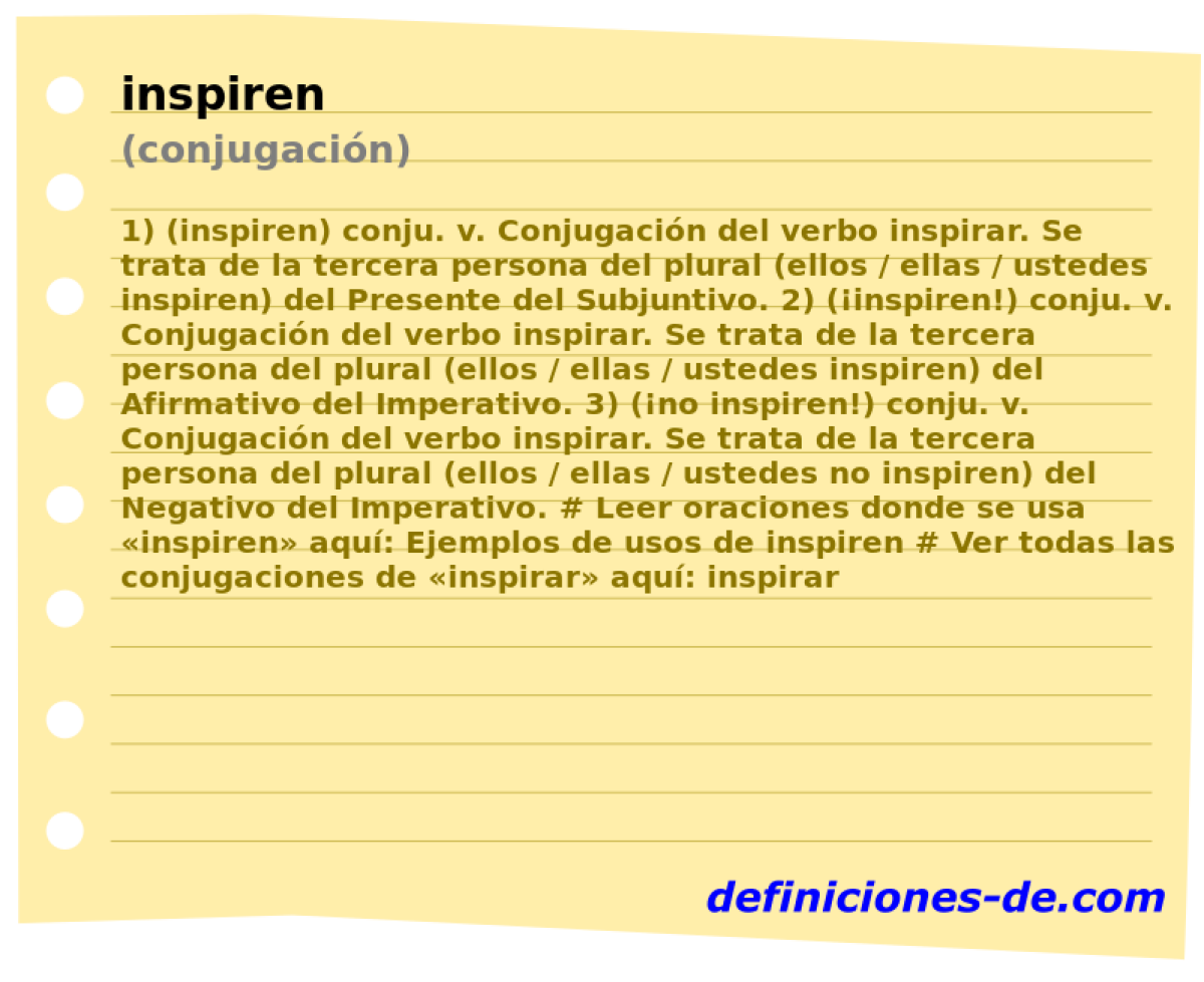 inspiren (conjugacin)