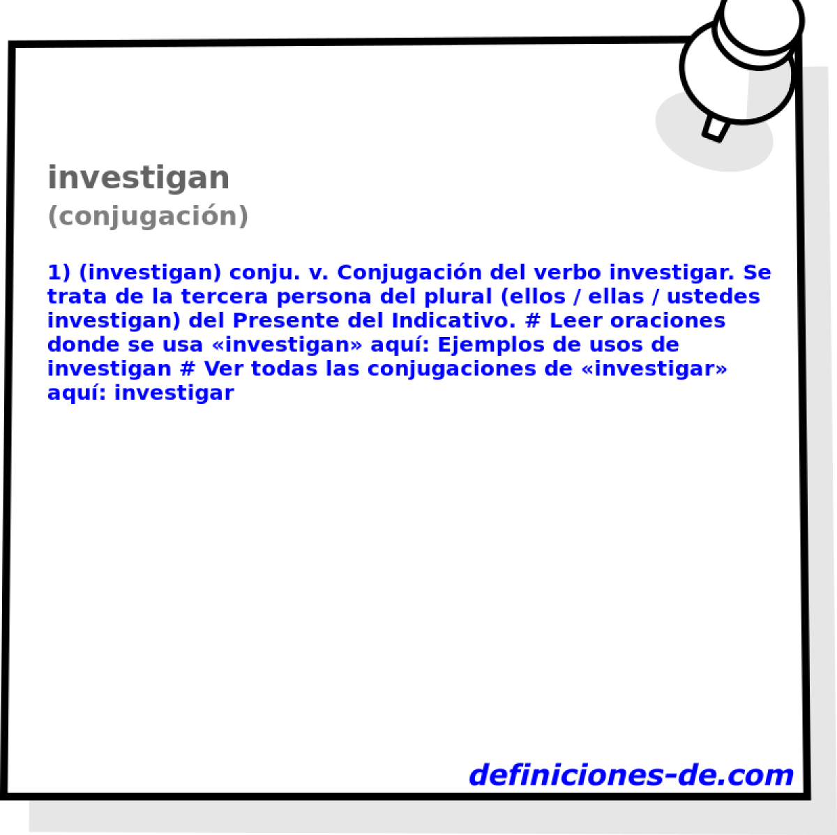 investigan (conjugacin)