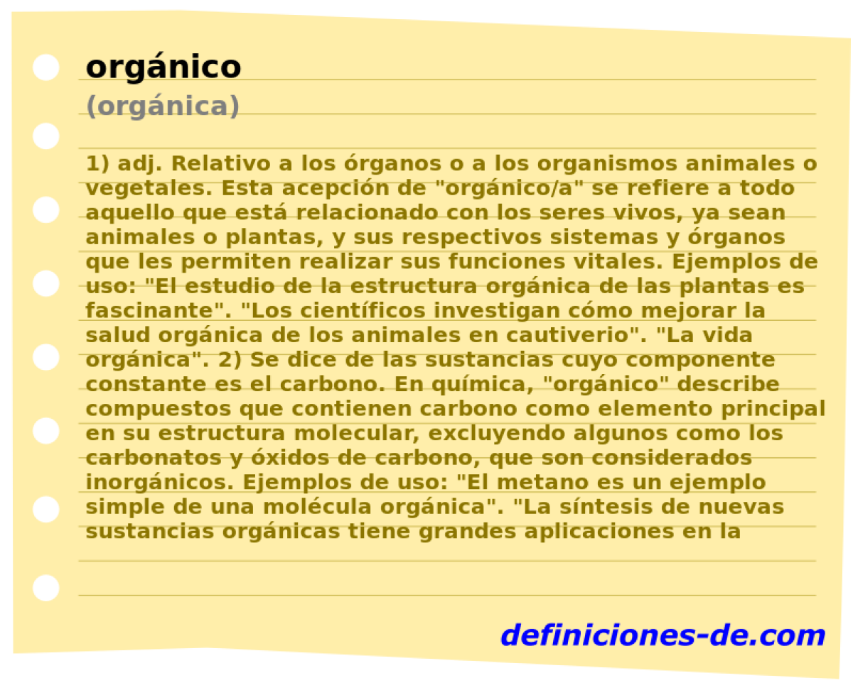 orgnico (orgnica)