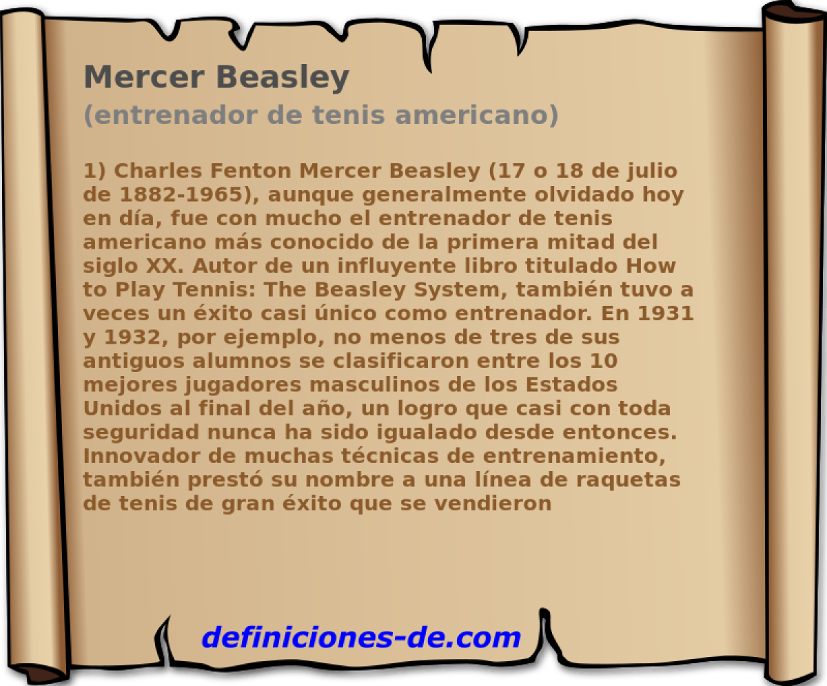Mercer Beasley (entrenador de tenis americano)