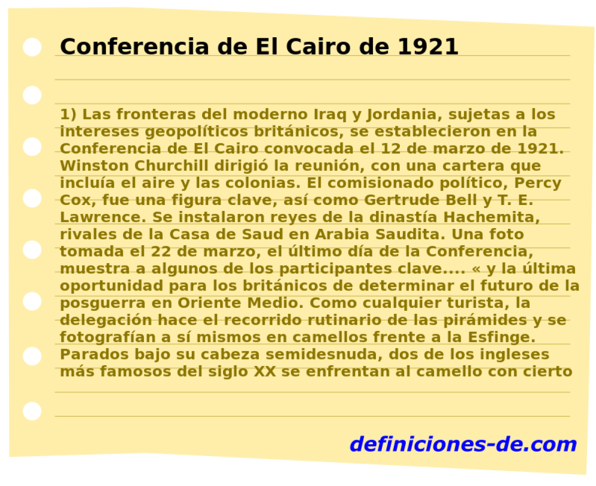 Conferencia de El Cairo de 1921 