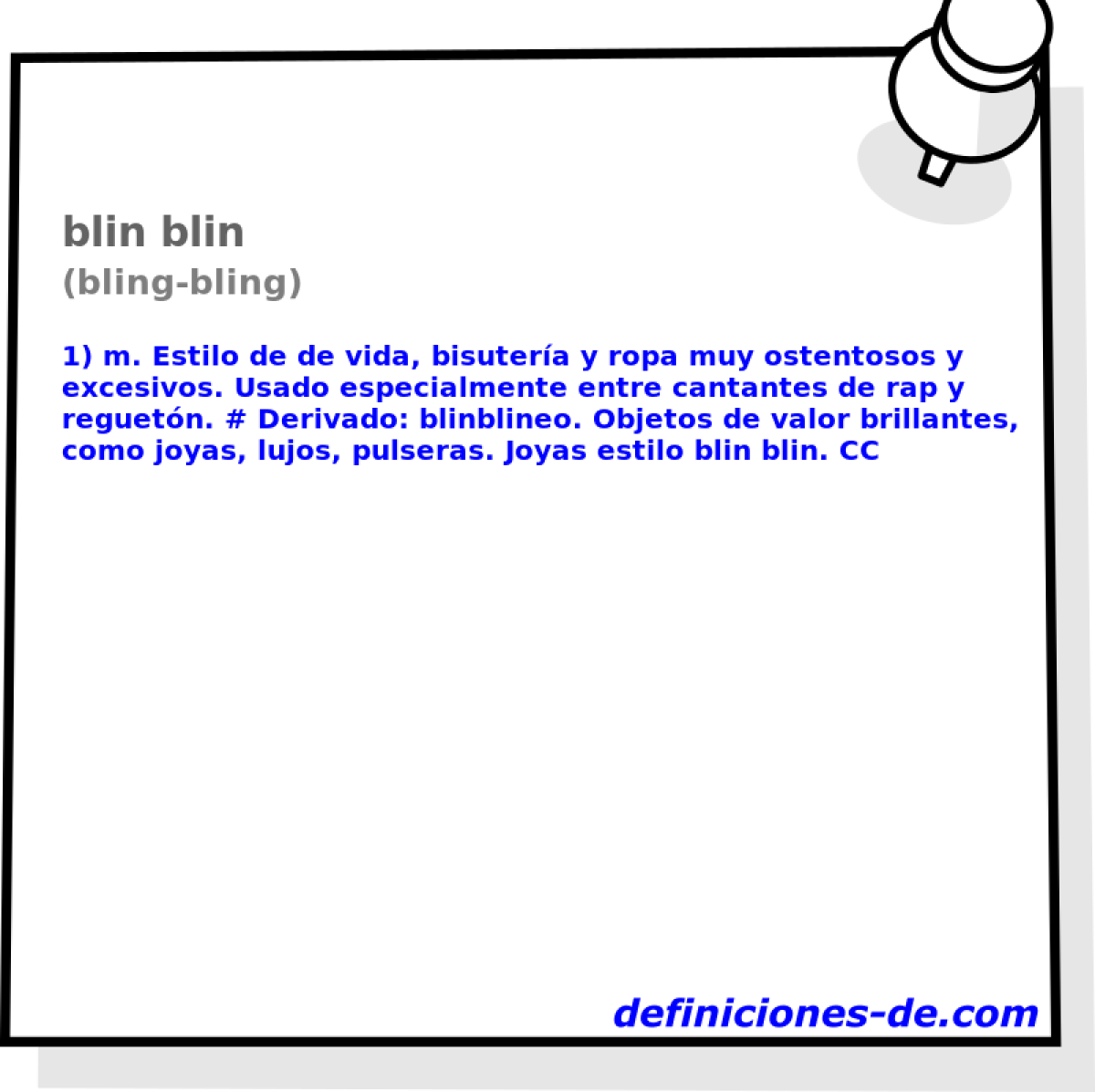 blin blin (bling-bling)