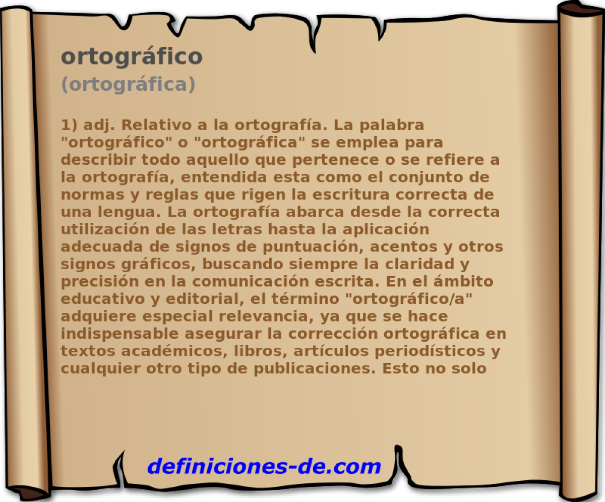 ortogrfico (ortogrfica)