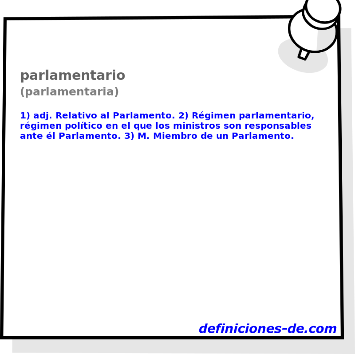 parlamentario (parlamentaria)