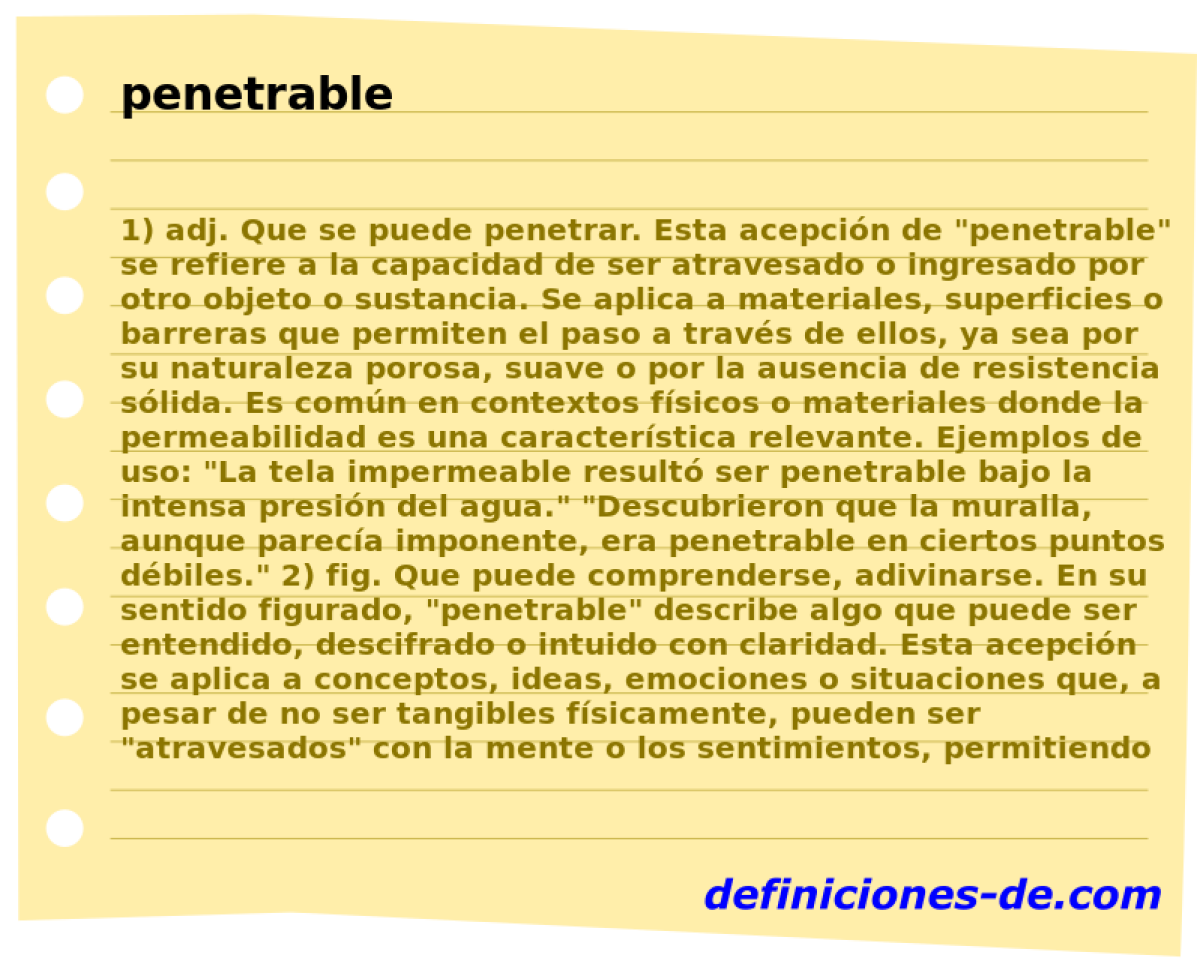 penetrable 
