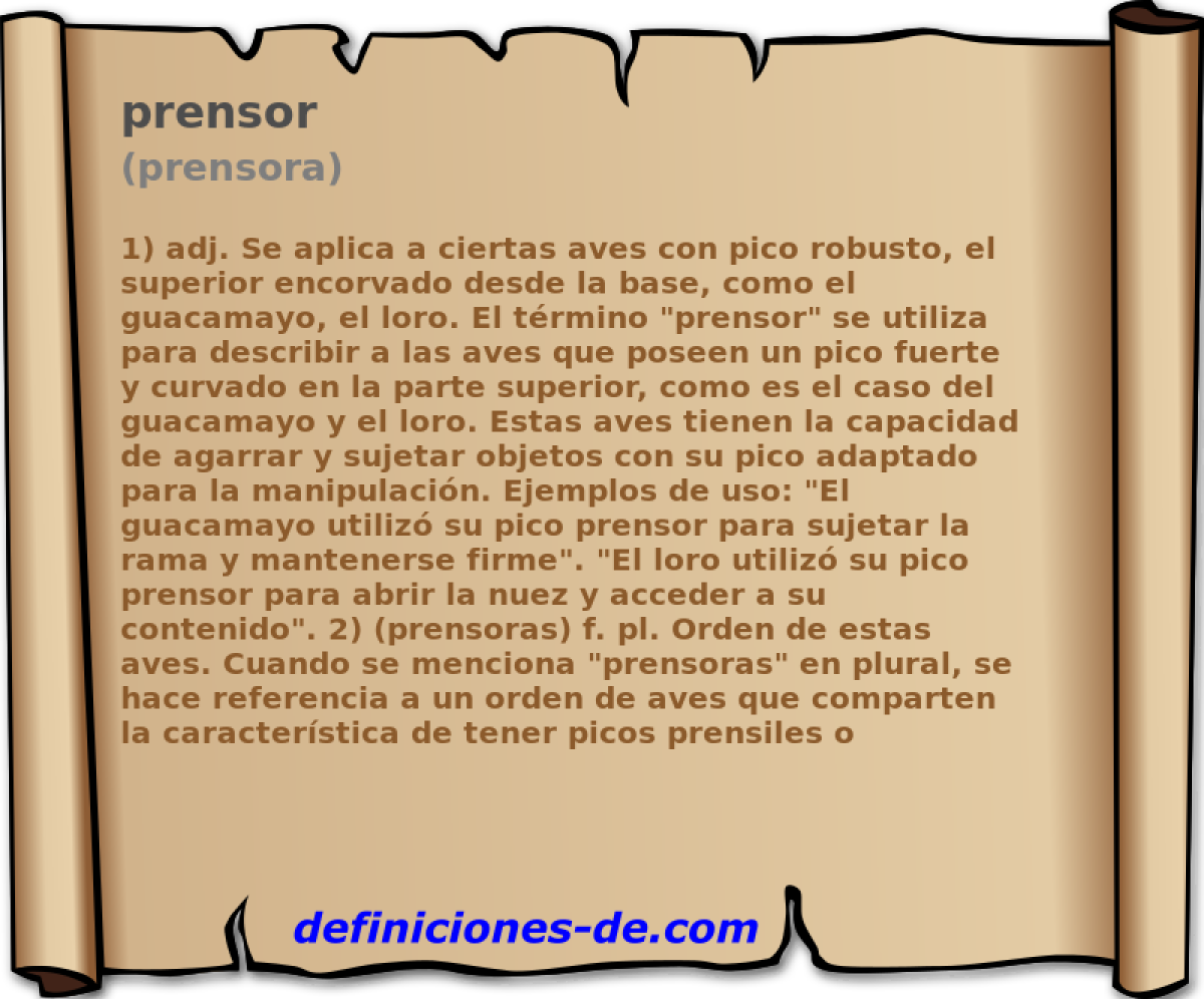 prensor (prensora)