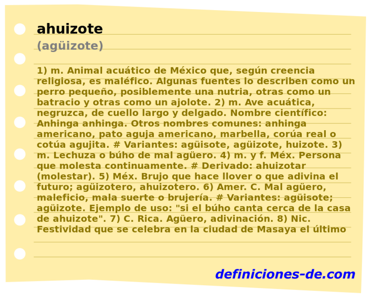 ahuizote (agizote)