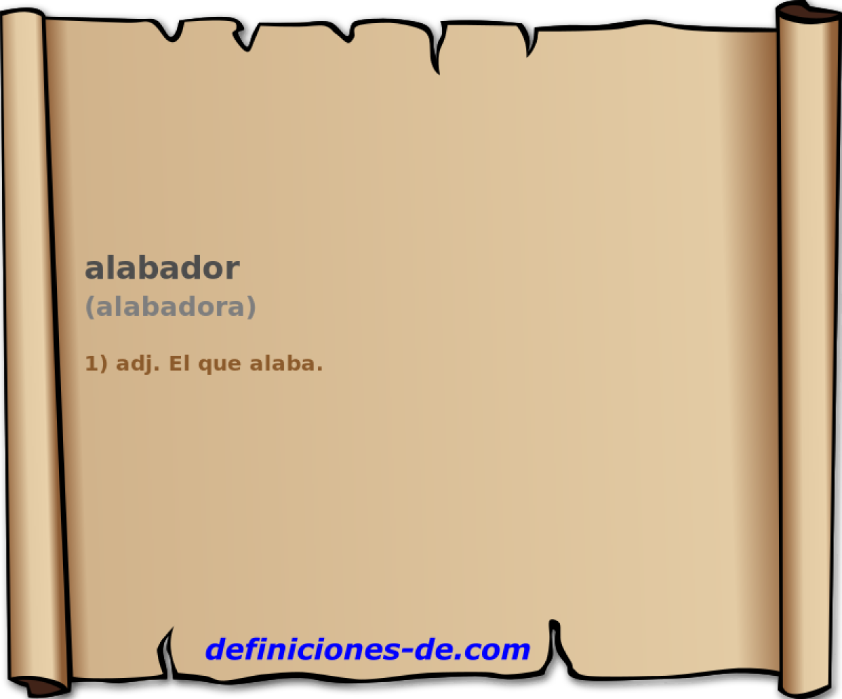 alabador (alabadora)