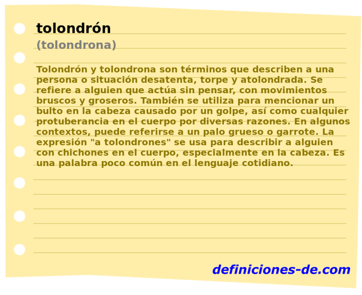 tolondrn (tolondrona)