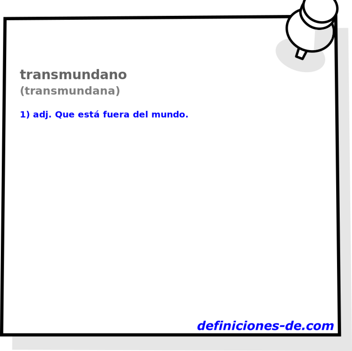 transmundano (transmundana)