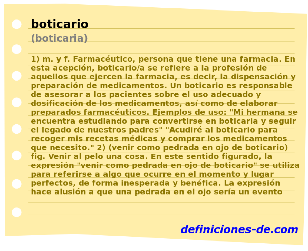 boticario (boticaria)