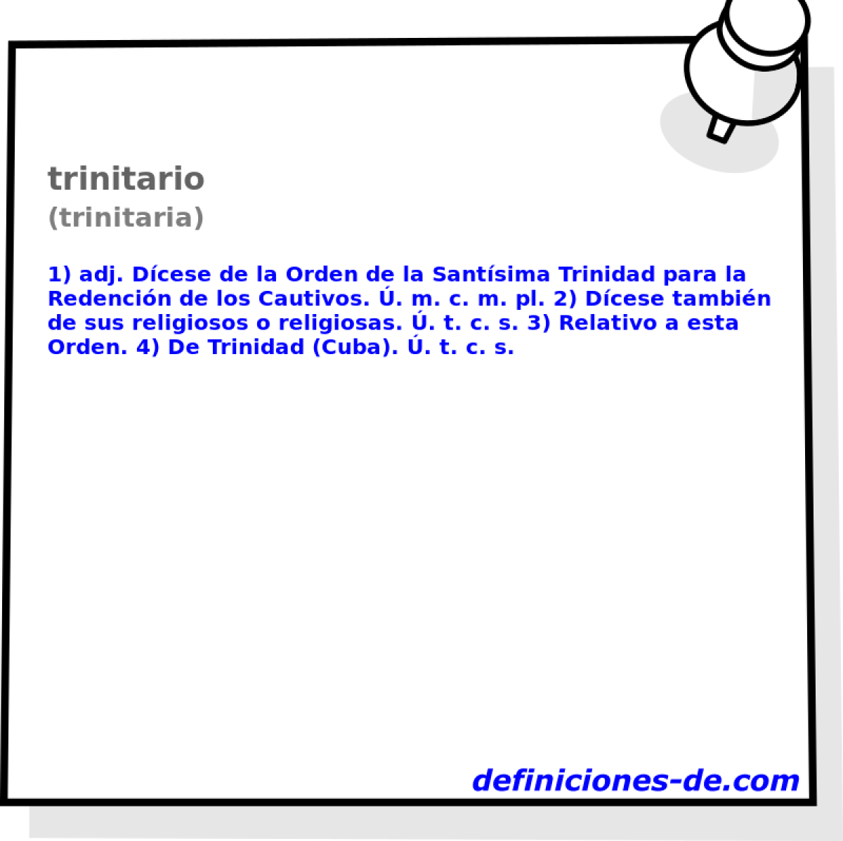 trinitario (trinitaria)