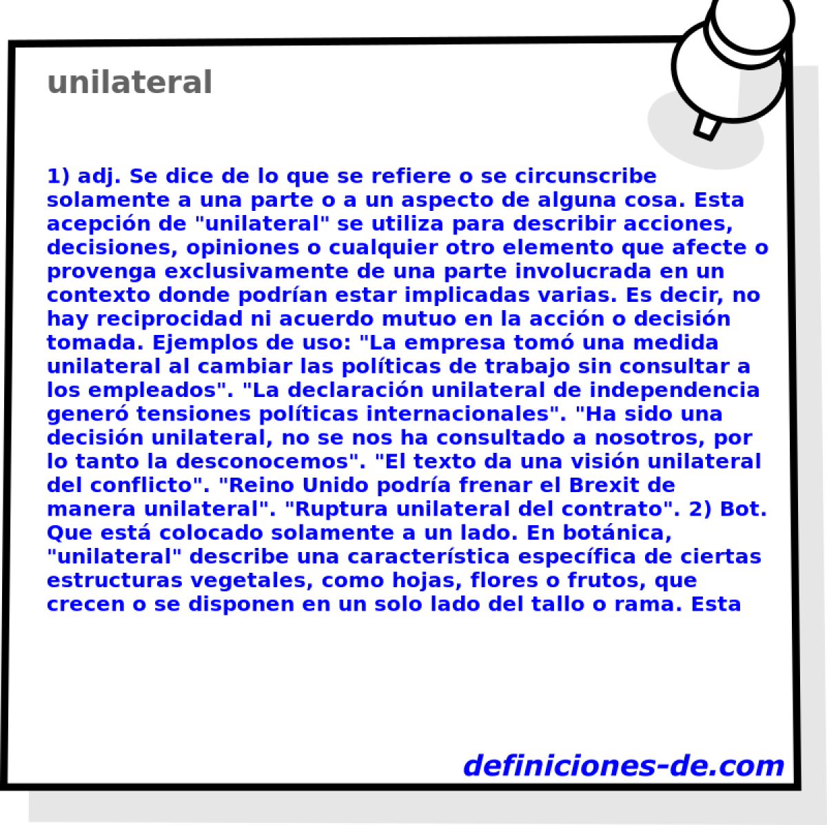 unilateral 