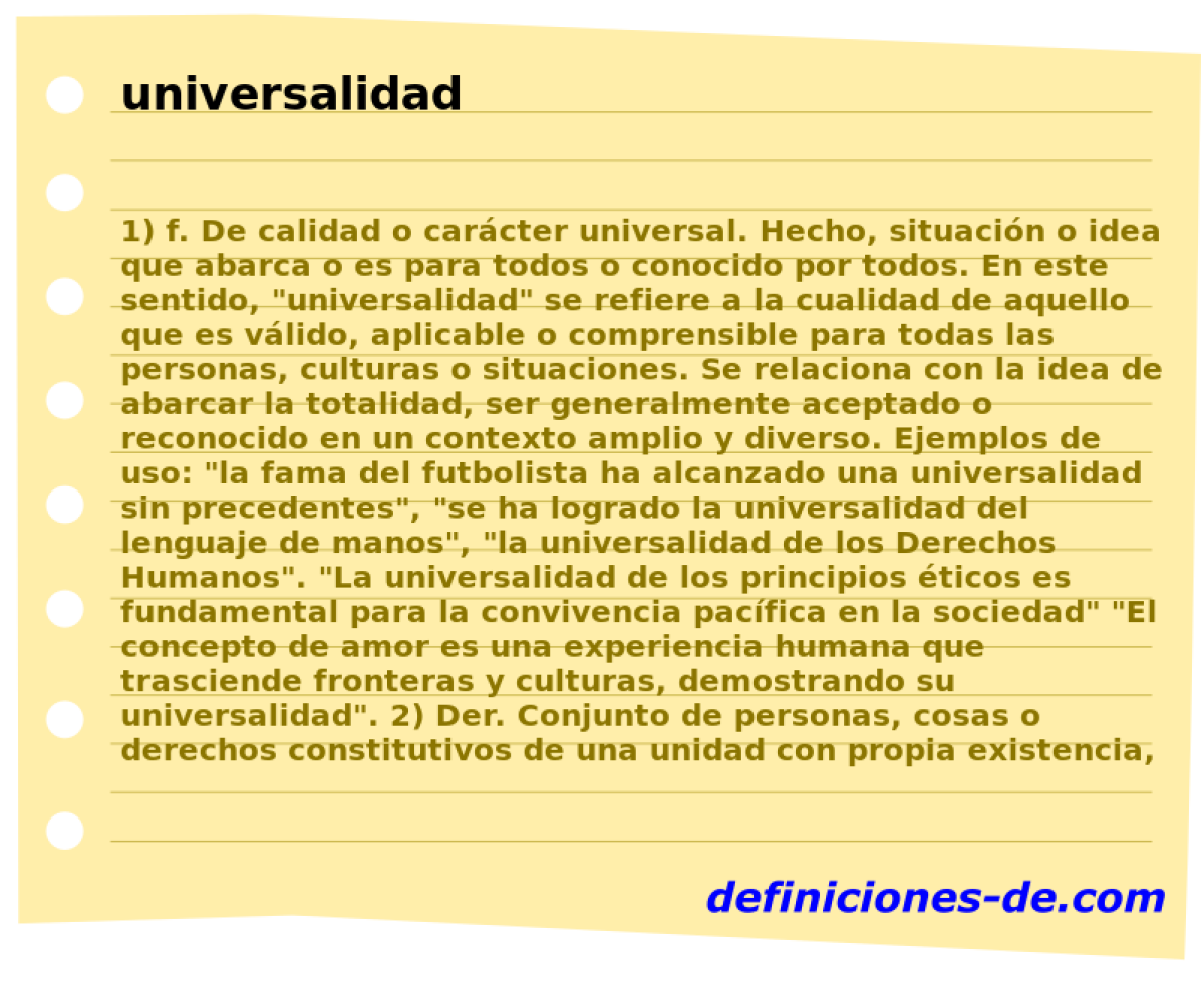 universalidad 