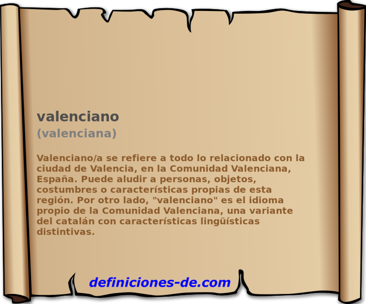 valenciano (valenciana)
