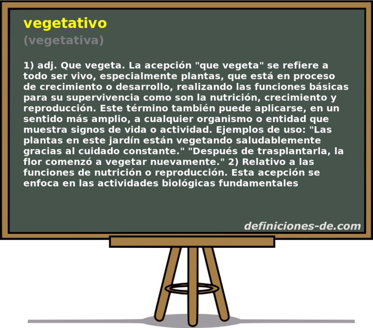 vegetativo (vegetativa)
