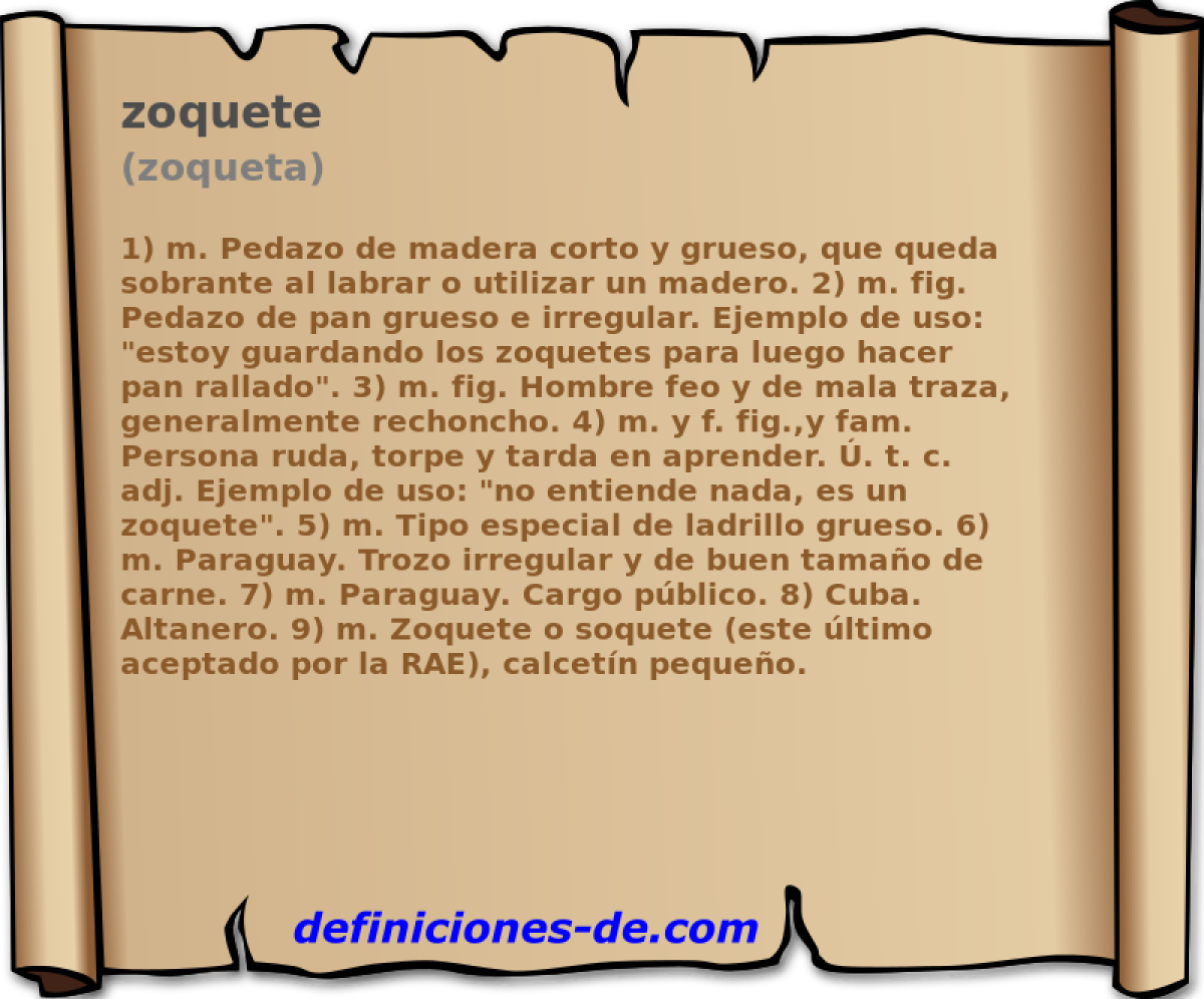 zoquete (zoqueta)