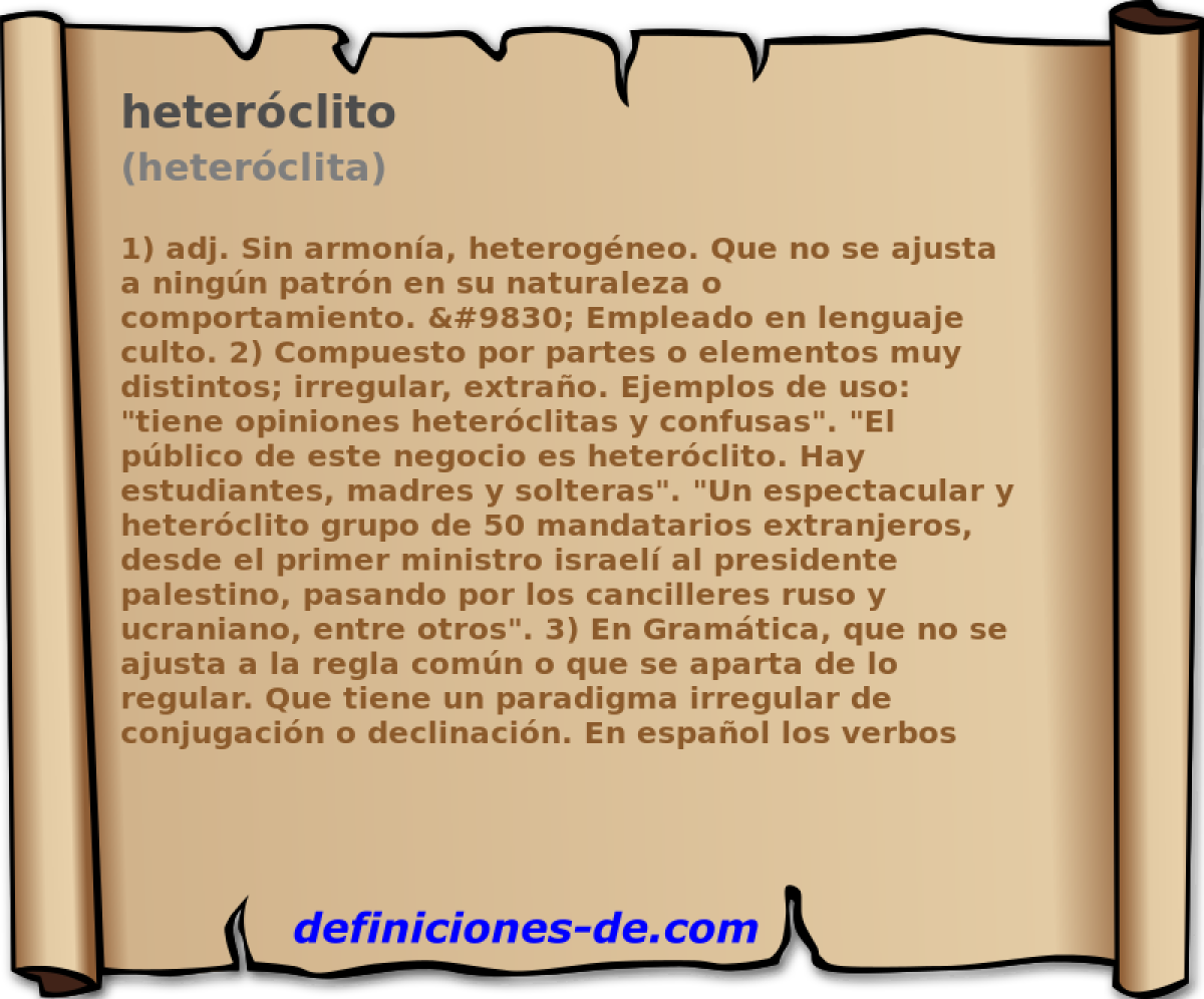 heterclito (heterclita)