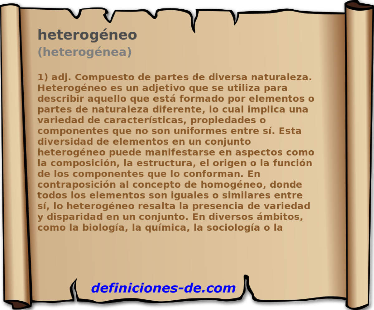 heterogneo (heterognea)