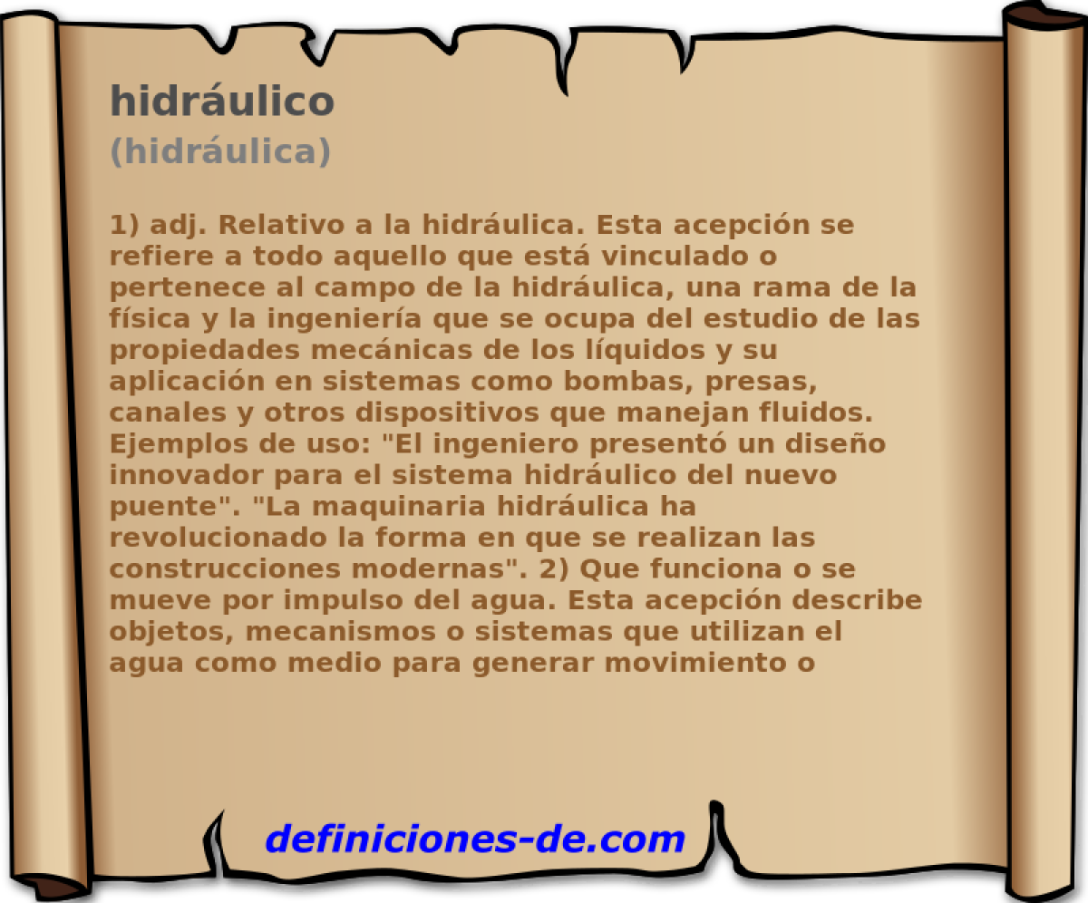 hidrulico (hidrulica)