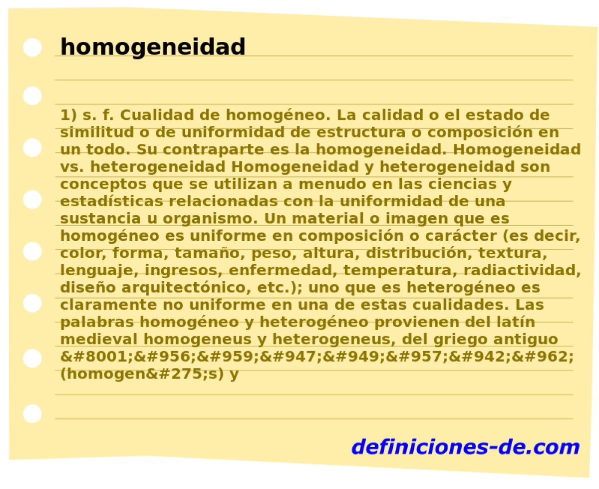 homogeneidad 