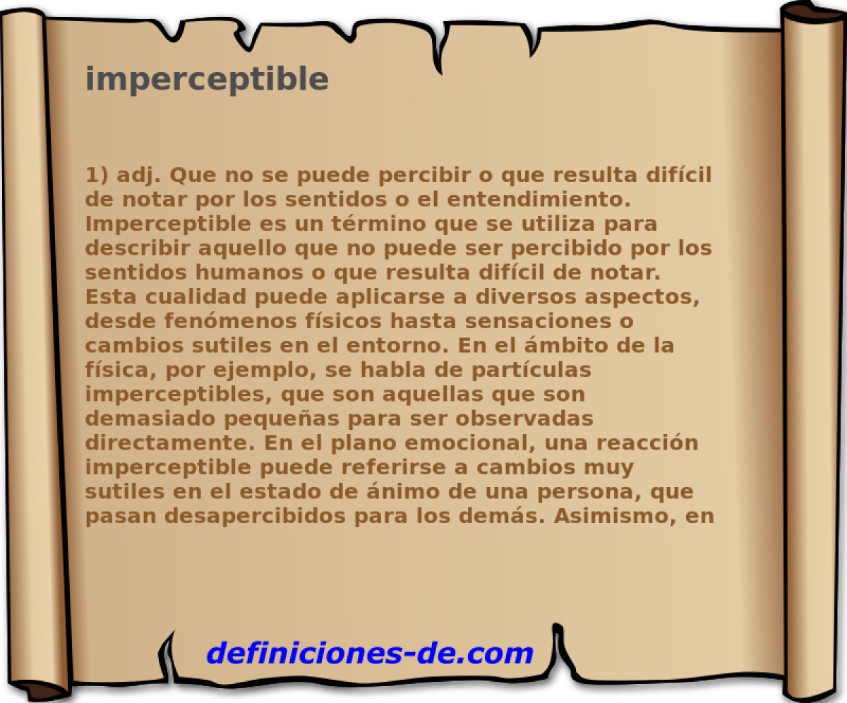 imperceptible 