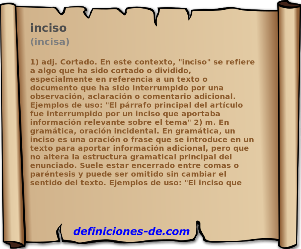 inciso (incisa)