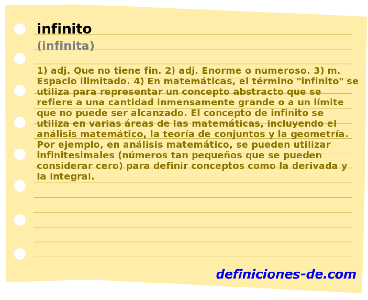 infinito (infinita)