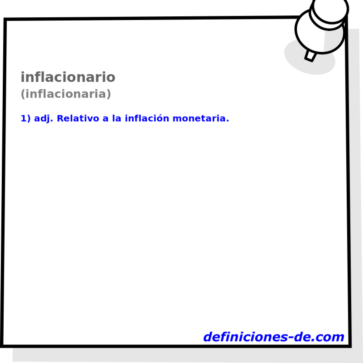 inflacionario (inflacionaria)