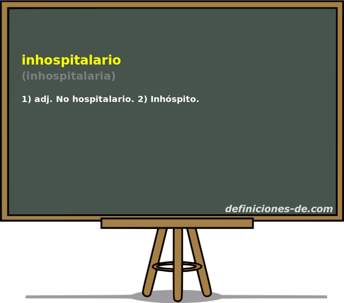 inhospitalario (inhospitalaria)