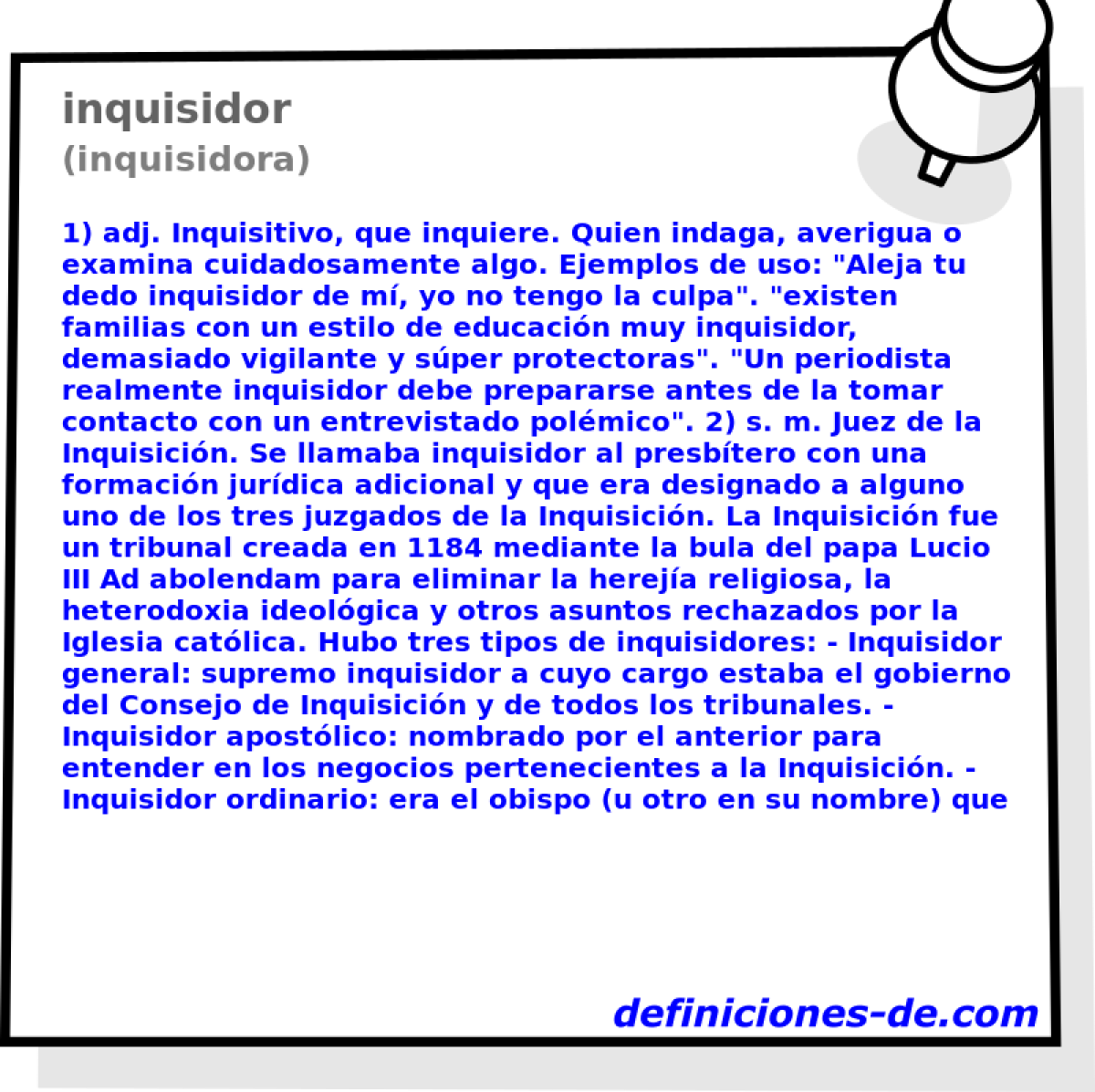 inquisidor (inquisidora)