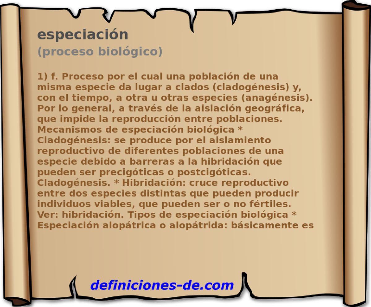 especiacin (proceso biolgico)