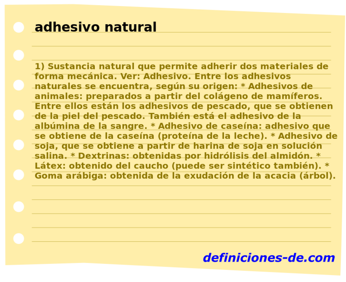 adhesivo natural 