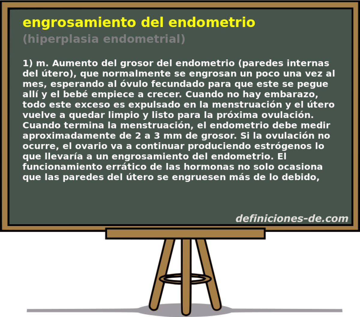 engrosamiento del endometrio (hiperplasia endometrial)